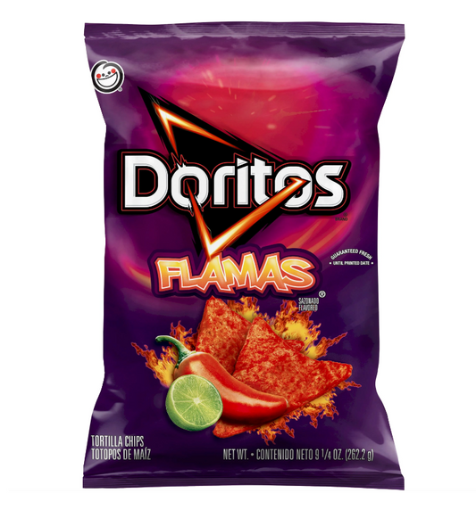 Doritos Tortilla Chips Flamas Flavored Snack Chips, 9.25 Ounce Bag