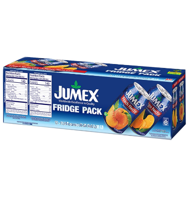 Jumex Mango and Peach Nectar from Concentrate, 11.3 Fl. Oz., 12 Count