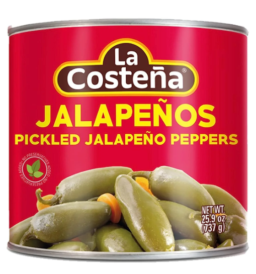 La Costena Green Pickled Jalapeño Peppers, 26 Oz