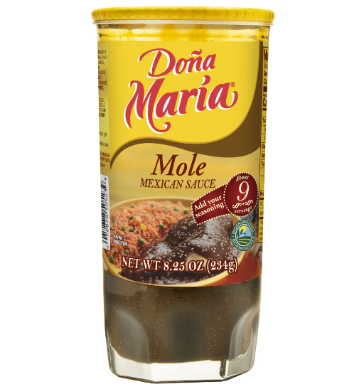 DONA MARIA Traditional Mole, Shelf Stable, 8.25 oz Regular Glass Jar