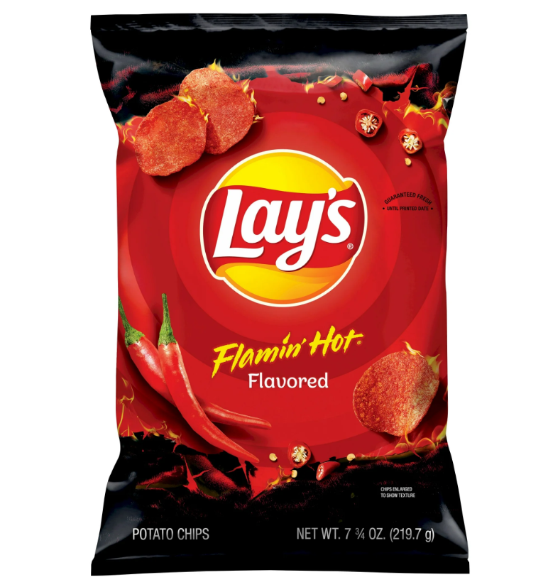 Lay's Potato Chips Flamin' Hot Flavored, 7.75 oz. Bag