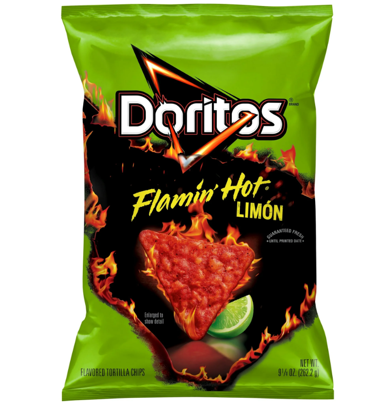 Doritos Flamin' Hot Limon Flavored Tortilla Chips, 9.25 oz Bag