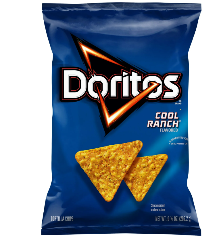 Doritos Tortilla Chips Cool Ranch Flavor Snack Chips, 9.25 oz Bag