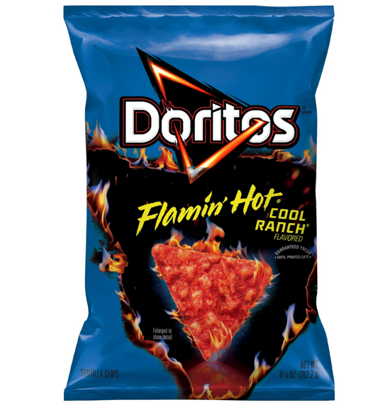 Doritos Flamin' Hot Cool Ranch Flavored Tortilla Chips, 9.25 oz Bag