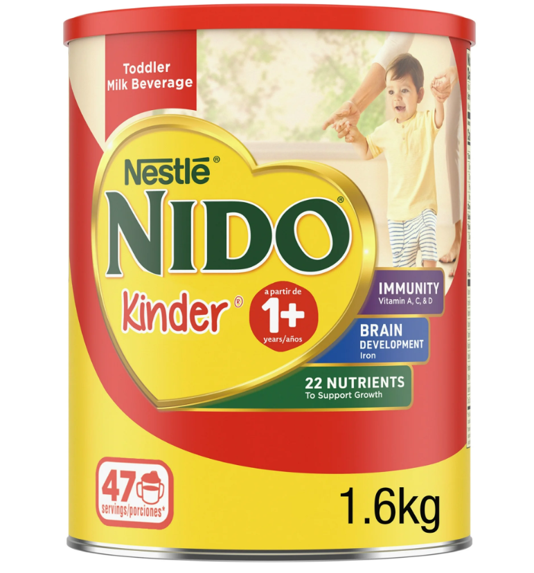 Nestlé NIDO Kinder Toddler Milk Beverage Powder Mix, 1 + Years, 47 Servings per Container, 282 Total Servings, 6 Pack 56.3 oz