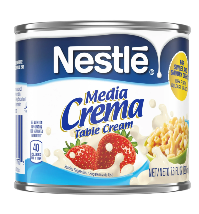 Nestle Media Crema Neutral Flavor Heavy Table Dairy Cream, 7.6 fl oz Can